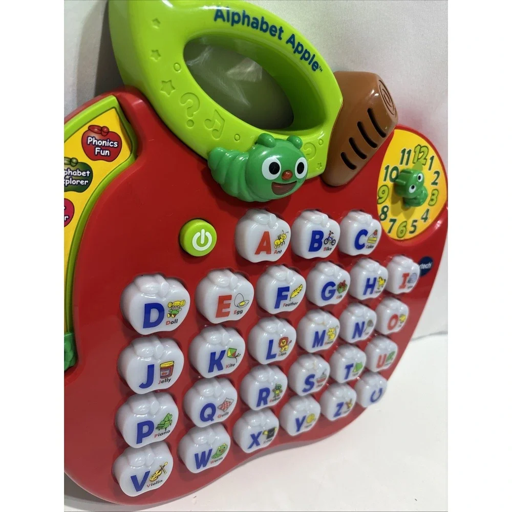 Vtech Alphabet Apple Light Up Talking Learning System Toy WORKING Homeschool